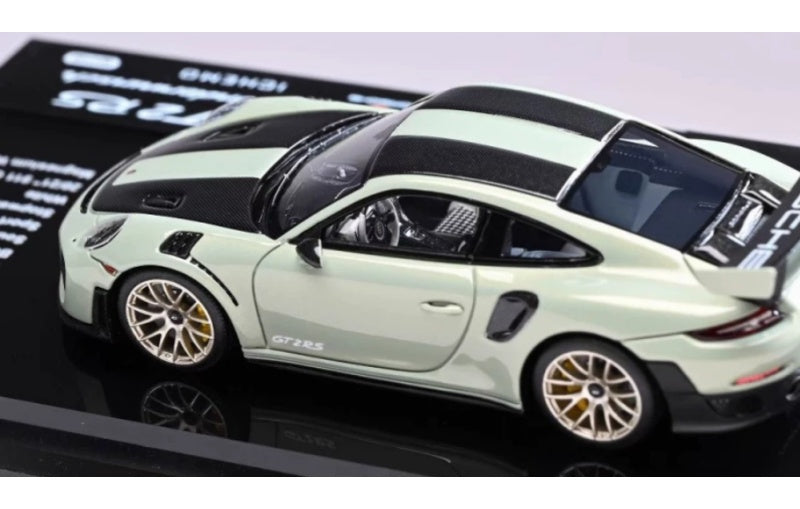 1:64 Porsche 911 GT2RS DMH Shanghai Expo Limited Edition 150PCS ONLY Bamboo Color Resin Model view5