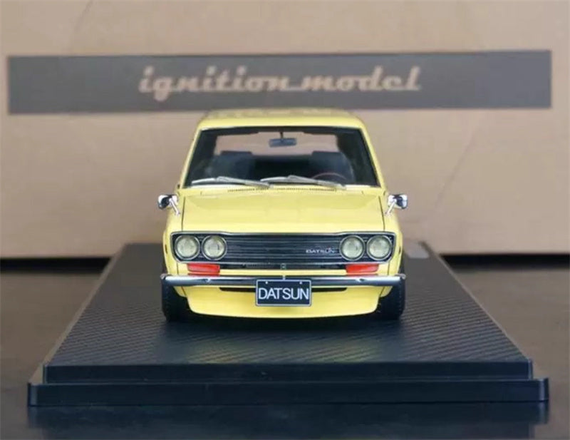 IGNITION MODEL Datsun Bluebird 510 Wagon Yellow 1:18 Car Pre-built Model view4