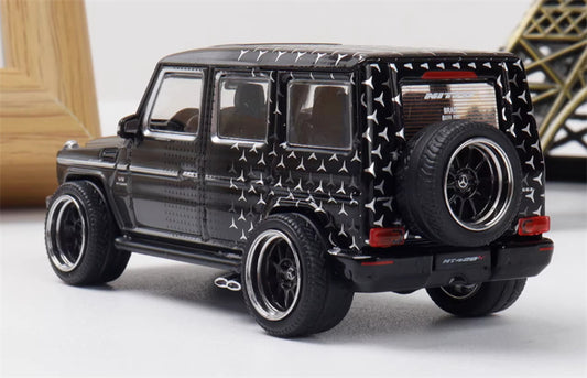 LeManFang Mercedes Benz G63 spare tire modification Starry Grey 1:64 Truck Pre-built Model view2