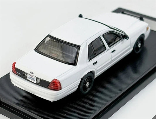 Rollin Ford Crown Victoria White covered police car Unmarked 1:64 Car Pre-built Model