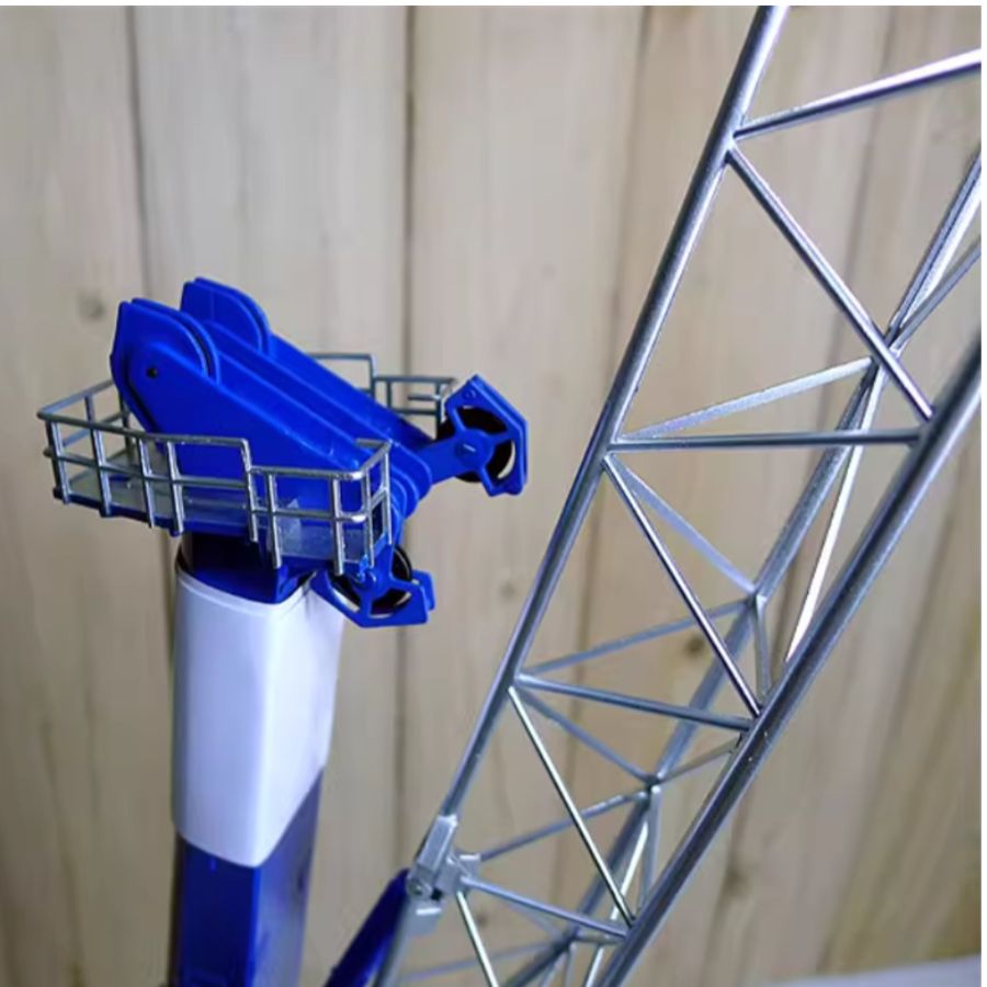 NZG Liebherr LHM 500 Mobile Harbour Wallmann & co Crane blue 1:87 DIECAST Crane Truck