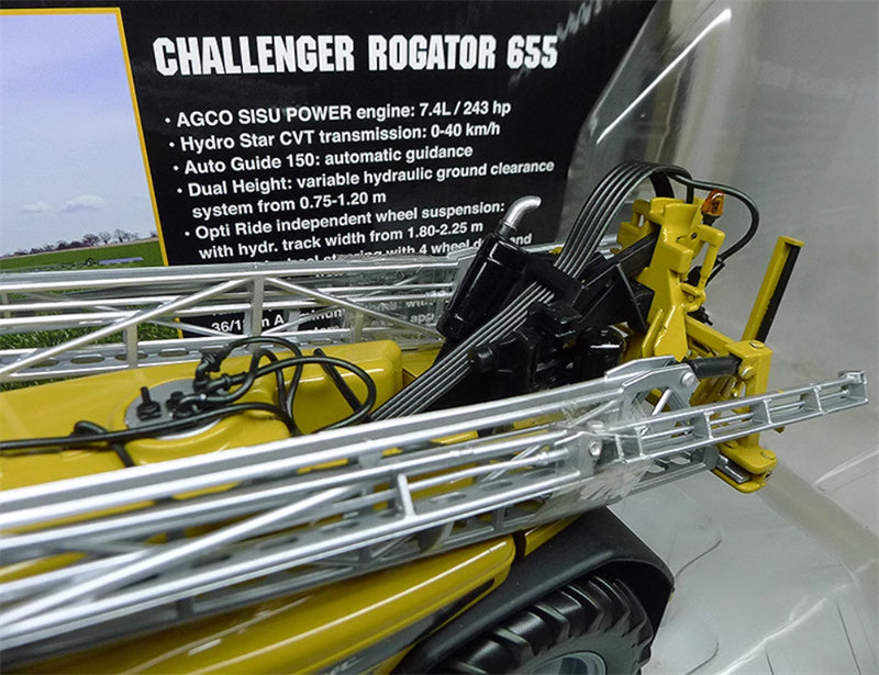 NORSCOT Challenger Rogator 655 New Spray Machine Agricultural Vehicle Yellow 1:32 Truck Pre-built Model