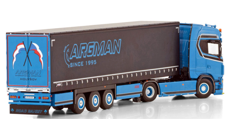 WSI  SCANIA S HIGHLINE CS20H 4X2 CURTAINSIDE TRAILER - 3 AXLE Argman s.r.o. 1:50 Truck Pre-built Model