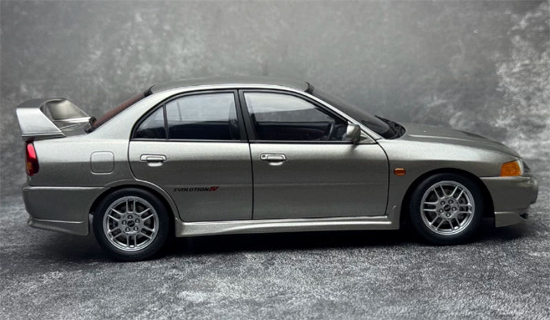 1:18 Mitsubishi Lancer Evolution IV  Steel Silver Grey MOTORHELIX Limited Edition 499PCS ONLY DIECAST Model