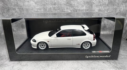IGNITION MODEL Honda Civic EK9 Type R White 1:18 Car Pre-built Model view2