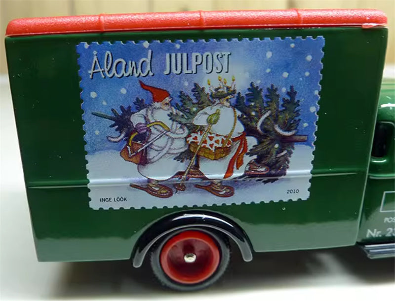 CORGI Samlarbil NR 23 Christmas Snowflake Painted Postal Express Vehicle 1:43 Truck Pre-built Model