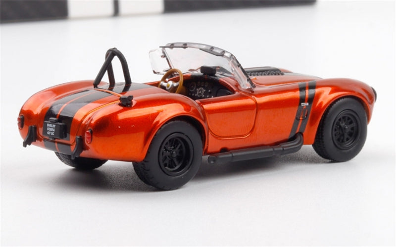 Fine Works&HM Ford Shelby 427 Cobra Orange Black Stripe Limited Edition 499PCS ONLY 1:64 car Pre-built Model view3