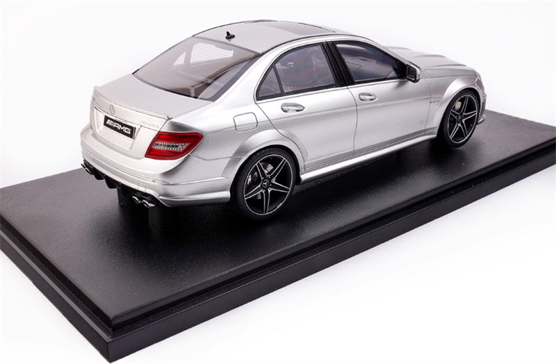 GT SPIRIT Mercedes Benz C63 AMG silver Limited Edition 1:18 Car Pre-built Model view6