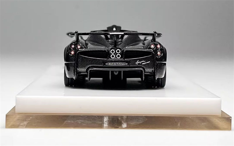 HH Model Pagani Huayra Tricolore Black Carbon Fiber - Convertible Edition Limited Edition 399PCS ONLY 1:64 Car Pre-built Model view6