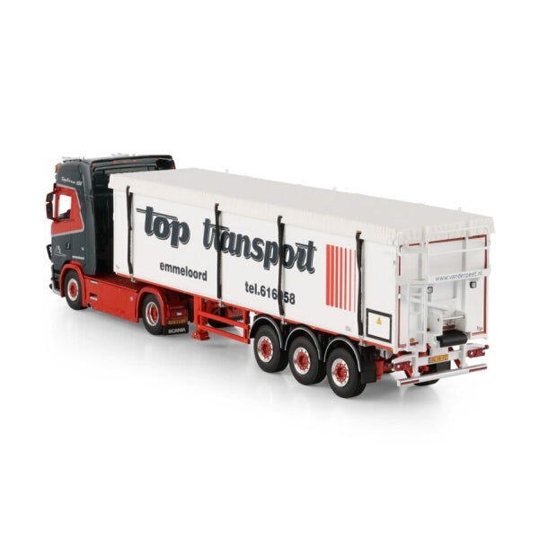 1:50 SCANIA TOP TRANSPORT S CS20H 4X2 BELT TRAILER 3 AXLE WSI   Diecast Model