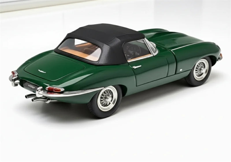 GFCC 1961 Jaguar E-Type Roadster Convertible British Green Limited Edition 499PCS ONLY RHD 1:64 car Pre-built Model view5