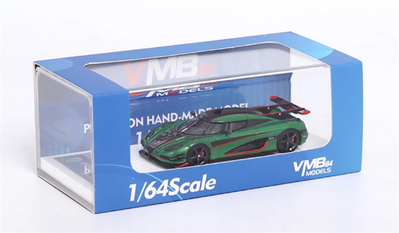 VMB Koenigsegg one 1 Supercar Green Limited Edition 399PCS ONLY 1:64 Car Pre-built Model view11