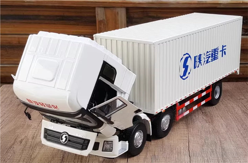 SHACMAN Delong X3000 Container Truck white 1:24 Truck Pre-built Model