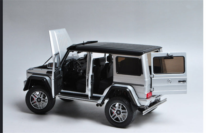 Almost Real Mercedes Benz G500 4X4 SUV Silver 1:18 DIECAST CAR