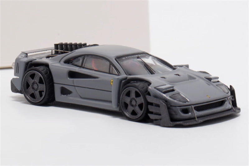 Autobots Models Ferrari F40 Yasid sports car Explosive redesign grey 1:64 Car Pre-built Model view5