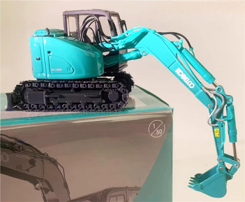 KOBELCO SK75SR New Excavator Limited Edition Blue 1:50 Truck Pre-built Model