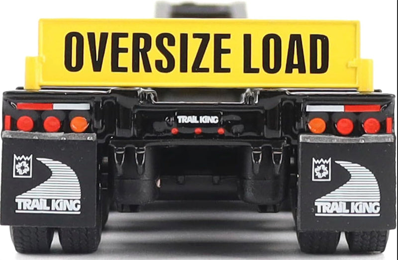 CATERPILLAR Trail King TK120 Hydraulic Detachable Gooseneck Lowboy Trailer in Black - Regular Version 1:50 Truck Pre-built Model