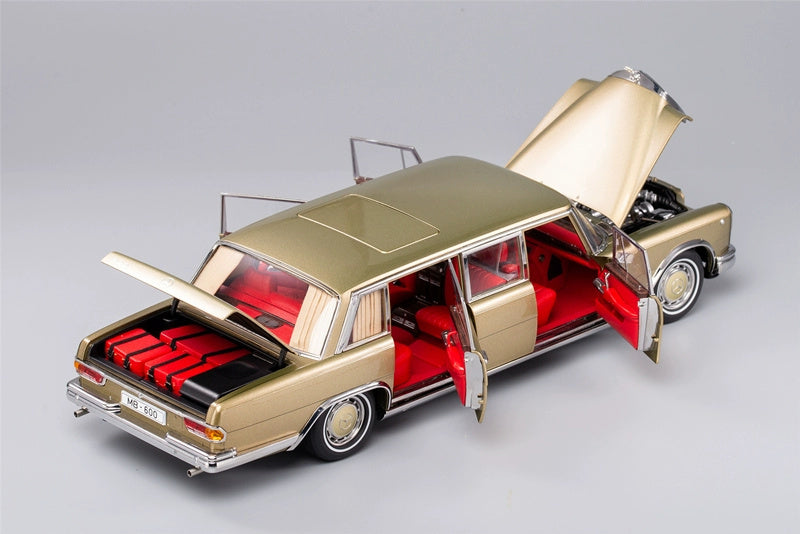 KengFai Mercedes Benz S600 Pullman Classic Car Champagne 1:18 DIECAST CAR