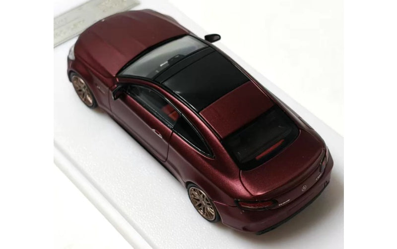 1:64 Mercedes-Benz AMG C63s  Matte wine red Howie Model   DIECAST Model