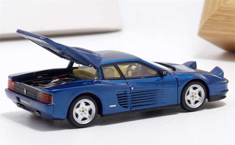 XF MODEL Ferrari Testarossa F110 supercar Blue 1:64 Car Pre-built Model view11
