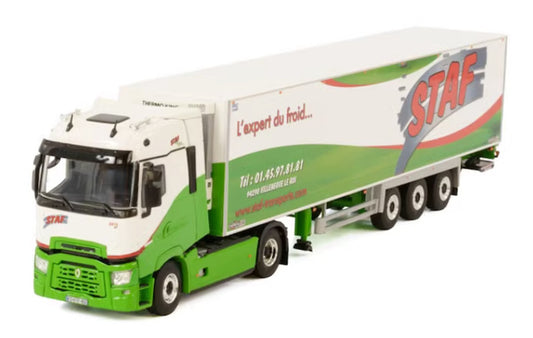 WSI RENAULT TRUCKS T HIGH 4X2 REEFER TRAILER - 3 AXLE STAF 1:50 Truck Pre-built Model