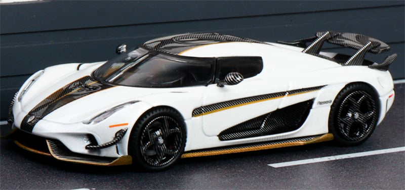 1:64 Koenigsegg Regera Carbon fiber pearl white SC ART DIECAST Civil Car Model