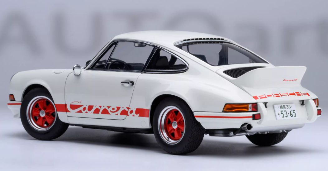 AUTOART Porsche 911 CARRERA 2.7 RS White 1:18 Car Pre-built Model view8