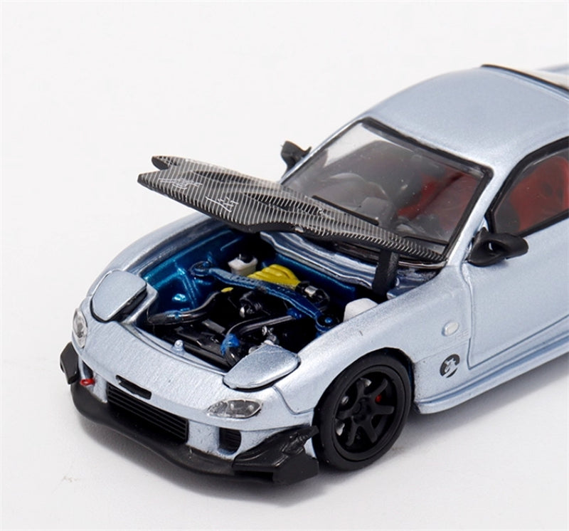 1:64 Mazda RX-7 RE Amemiya‌ Ice Blue BSC DIECAST Limited Edition 499pcs ONLY Model
