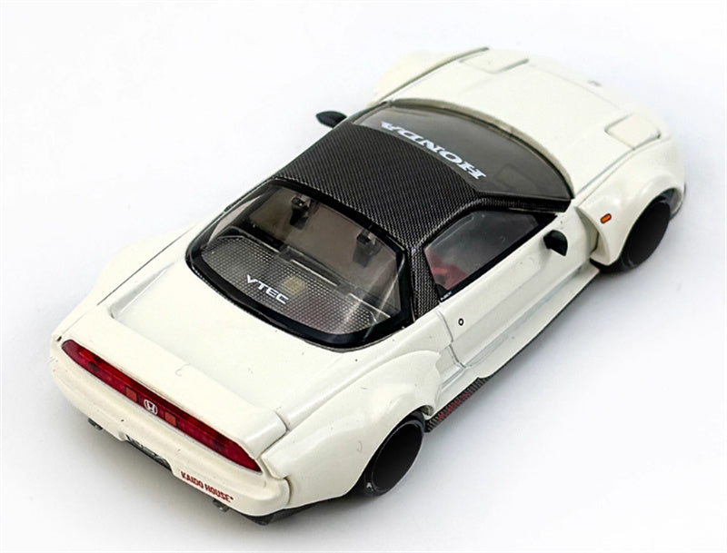 KaidoHouse x MiniGT Honda NSX NA1 Kaido WORKS V2 white VTEC 1:64 Car Pre-built Model view2