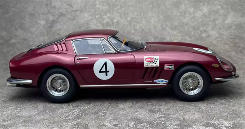 CMC Ferrari 275 GTB/C Combined Governor's and Tourist Trophy 1966 Rodriguez #4 Sprinkle red Limited Edition 1000PCS ONLY 1:18 Car Pre-built Model view3