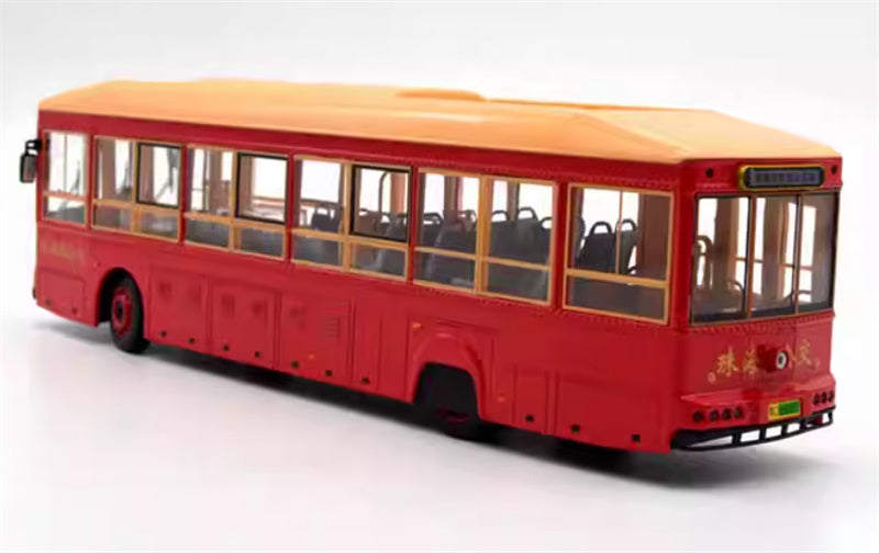 Zhuhai Bus Yinlong Pure Electric Bus red-orange 1:43 Car Pre-built Model view2