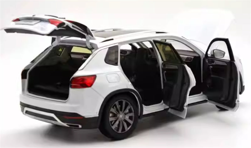 FAW Volkswagen VW TAYRON SUV white 1:18 Car Pre-built Model view8