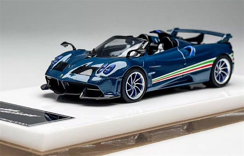 HH Model Pagani Huayra Tricolore Blue - Convertible Edition 1:64 Car Pre-built Model view1