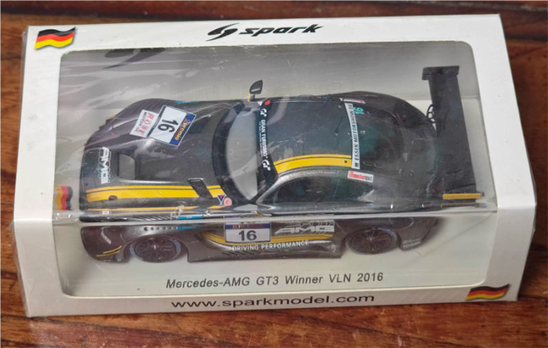 Spark Mercedes AMG GT3 Winner VLN 2016 #16 Limited Edition 500PCS ONLY 1:43 Car Pre-built Model view3