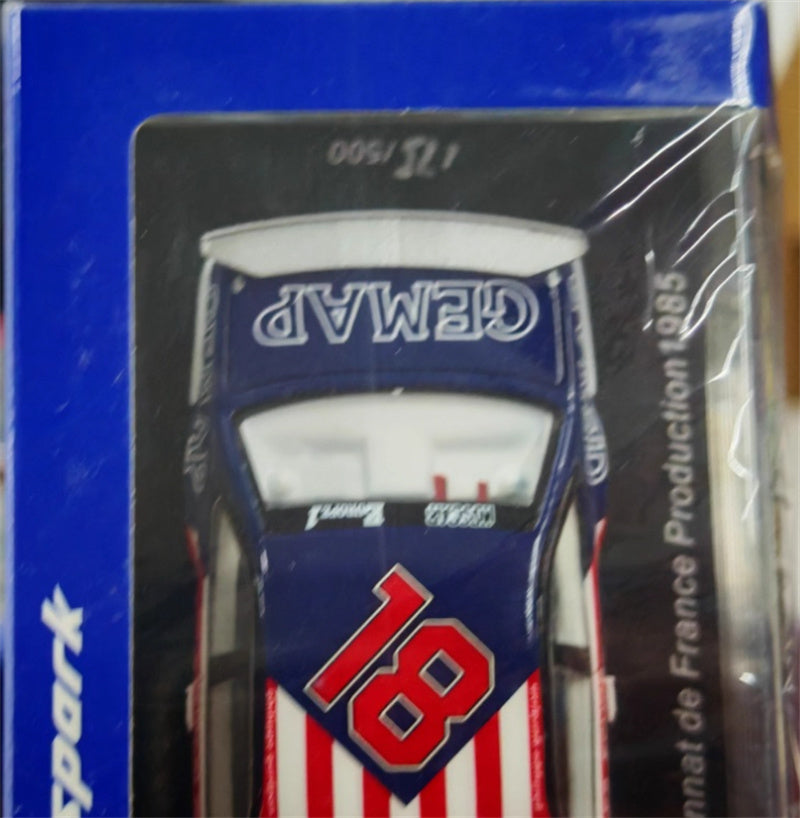 1:43 Spark BMW 635 CSi #18 Championnat de France 1985 P.GURDJIAN LTD 500PCS view3