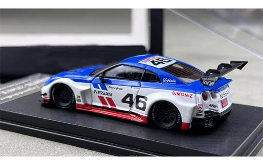 1:64 Nissan 35GT-RR  Blue and White 46 mymodelcollect  Limited Edition 999PCS ONLY DIECAST Model