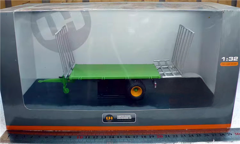 Universal Hobbies Joskin Trans-Ex 5T Bale Agricultural tractor trailer Emerald Green 1:32 Truck Accessories Pre-built Model