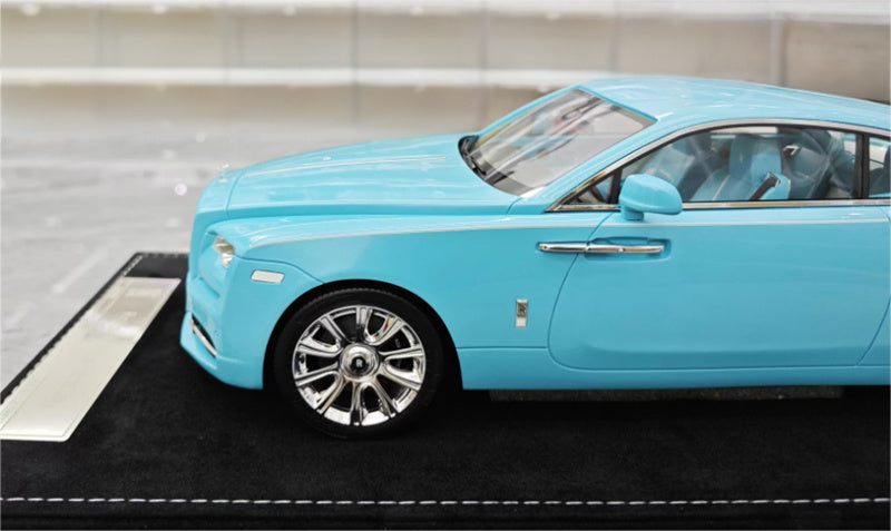 HH Model Rolls Royce Wraith Blue Limited Edition 30PCS ONLY 1:18 Car Pre-built Model view4