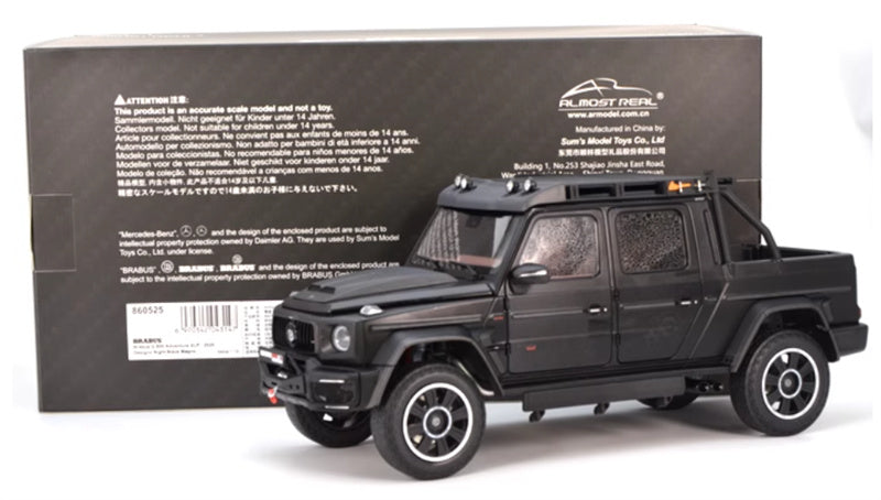 Almost Real Brabus G800 Adventure Edition XLP 2020 Pickup Matte black 1:18 Truck Pre-built Model view12