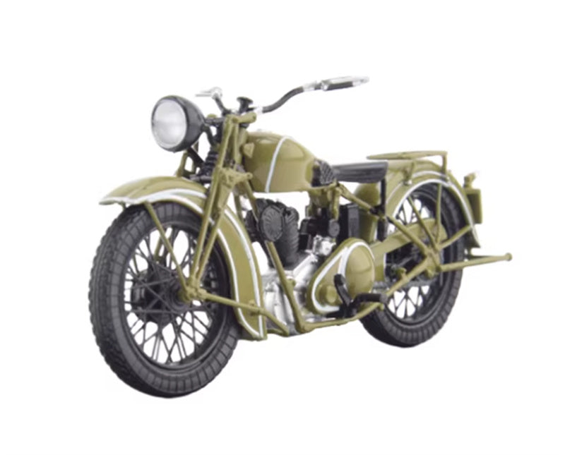 Modimio Soviet Patriotic Motorcycle TIZ-AM-600 Army Green motorcycle Pre-built Airliner Model Display view1