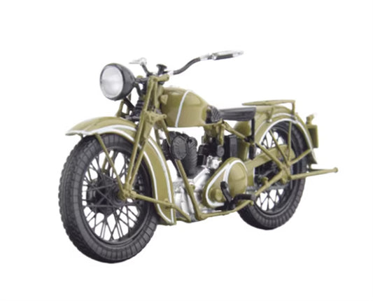 Modimio Soviet Patriotic Motorcycle TIZ-AM-600 Army Green motorcycle Pre-built Airliner Model Display view1