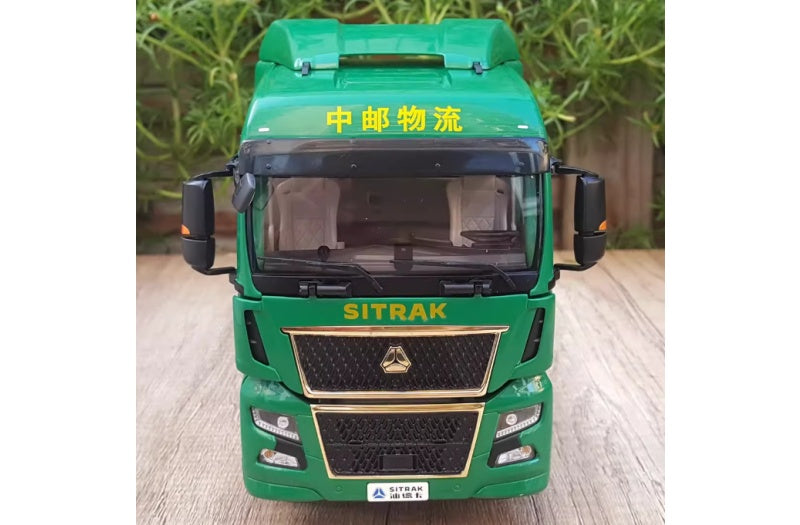 Sinotruk Sitrak G7H tractor Postal customized version Green 1:24 Truck Pre-built Airliner Model Display view9