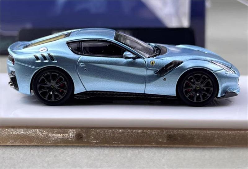 Stance Hunters Ferrari F12 TDF Supercar Limited Edition 499PCS ONLY Ice blue 1:64 Car Pre-built Model view3
