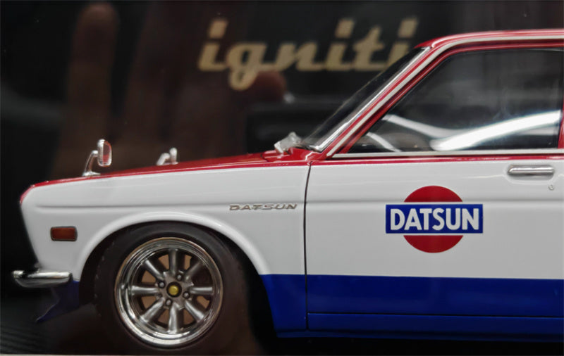 IGNITION MODEL Datsun Bluebird (510) Wagon Red White Blue Limited Edition 60PCS ONLY 1:18 Car Pre-built Model view2