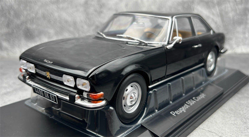 NOREV Peugeot 504 Coupe hardtop black 1972 1:18 Car Pre-built Model view1