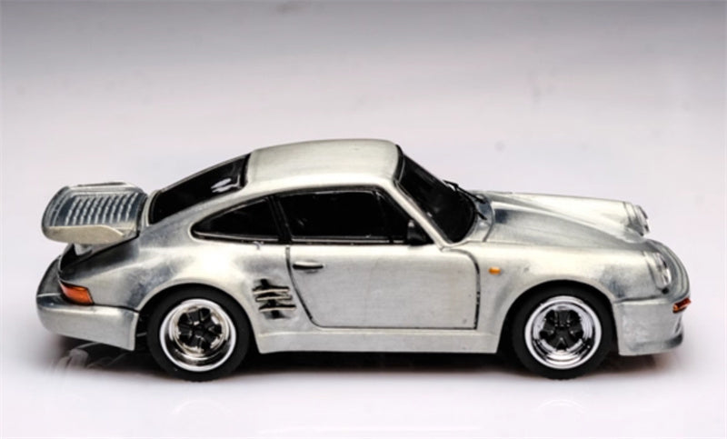 BSC Porsche 911 930 Turbo Clearcoat Silver Limited Edition 399PCS ONLY 1:64 Car Pre-built Model view3
