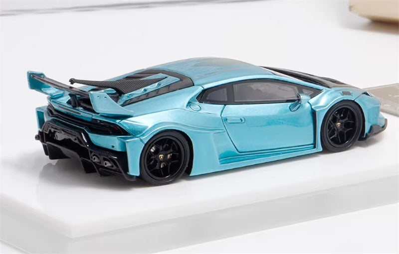 FALME Lamborghini LBWK Huracan GT LP610 Ice Blue Limited Edition 199pcs ONLY 1:64 Car Pre-built Model