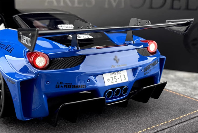ARES MODEL Ferrari 458GT sports car Limited Edition Blue 1:18 Resin Car