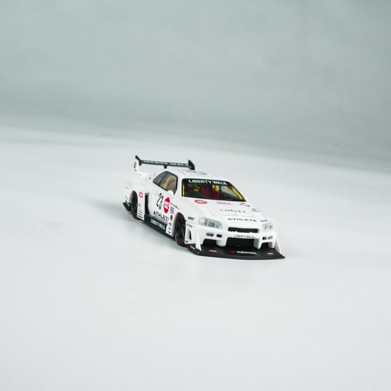 1:64 Nissan LB-ER34 Super Silhouette ATHLETE/COLLET White MINIGT DIECAST Model