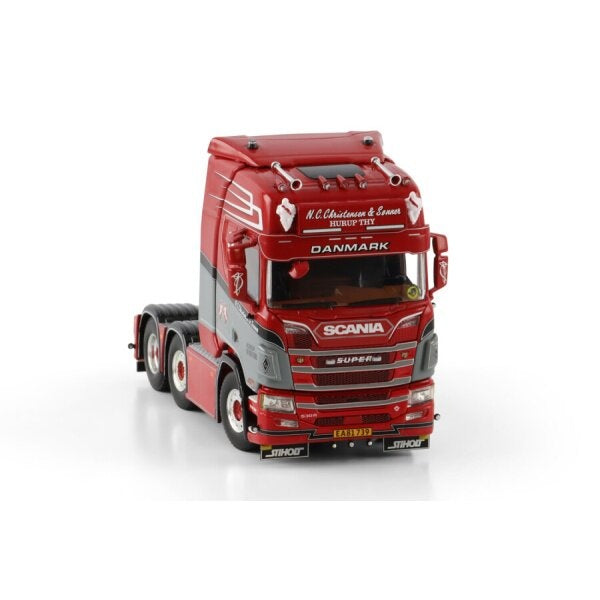 1:50 SCANIA N.C. CHRISTENSEN & SONNER R HIGHLINE CR20H 6X2 WSI  Red DIECAST Model